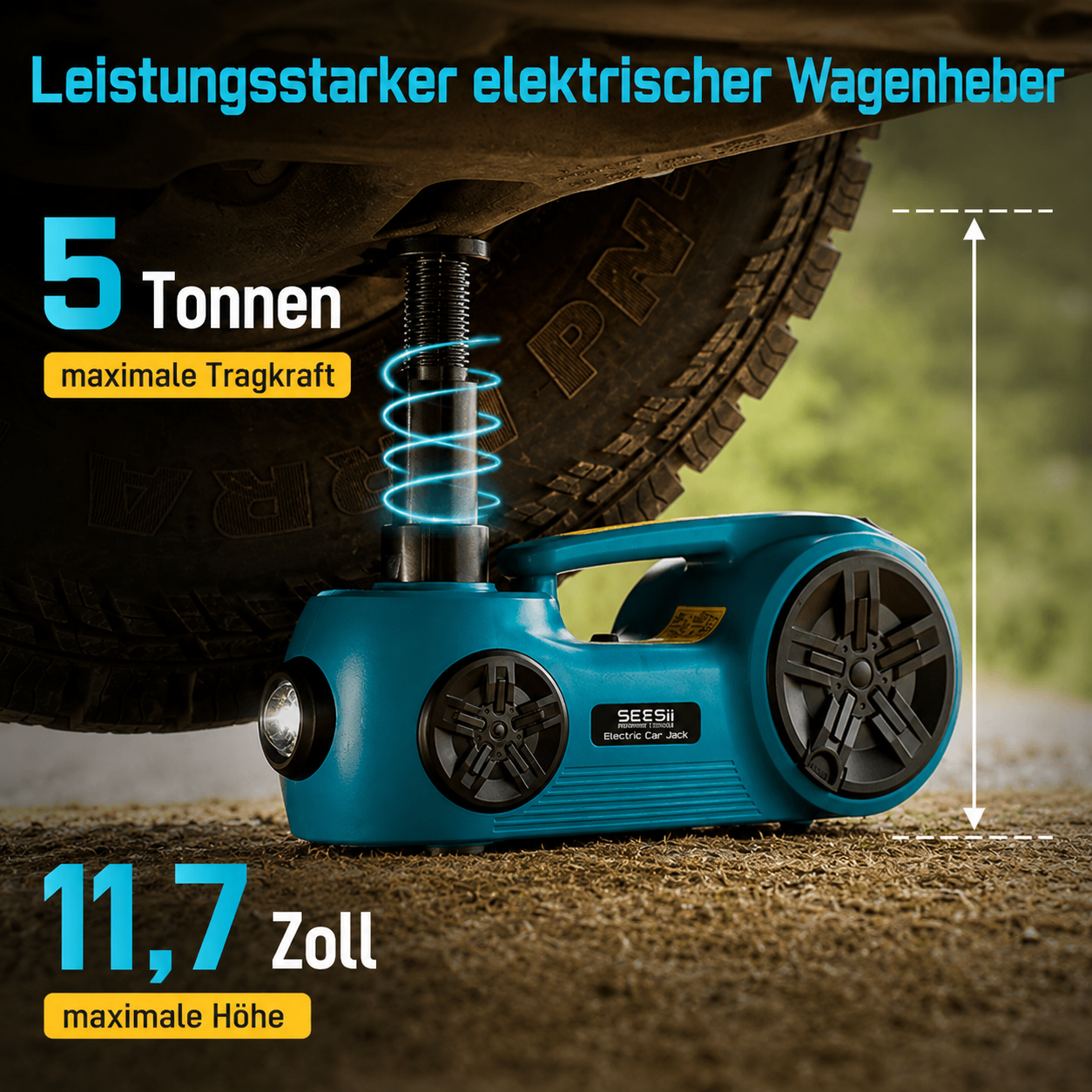 SEESII Elektro-Wagenheber im Einsatz